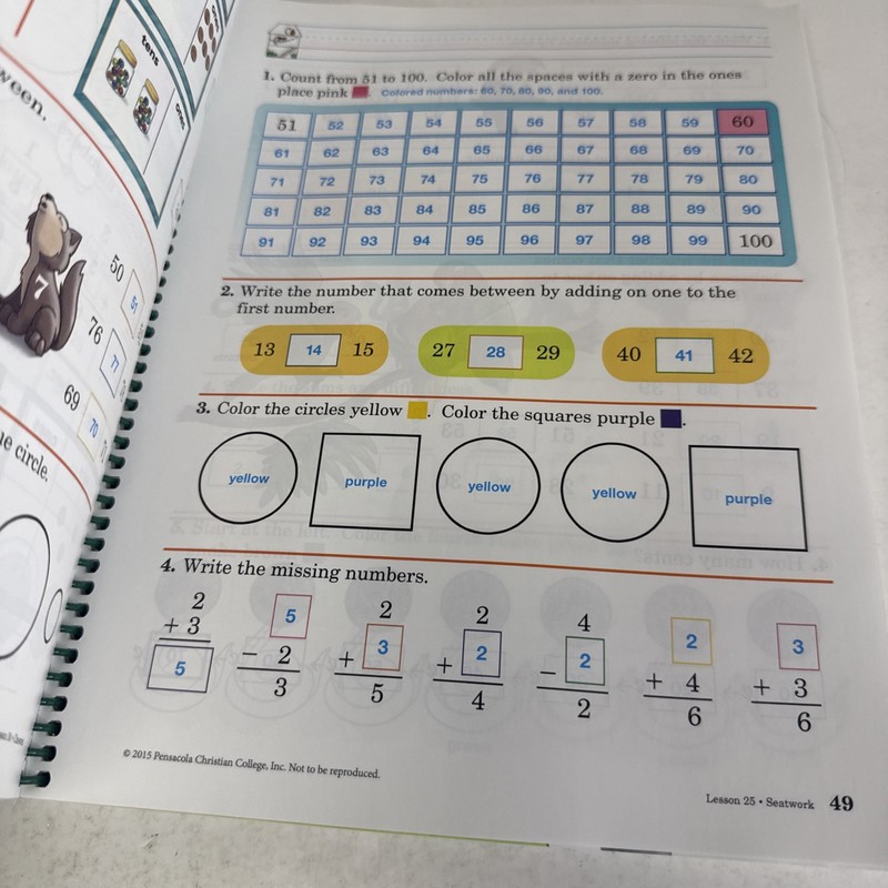 Abeka Arithmetic 1 Teacher Key gallery
