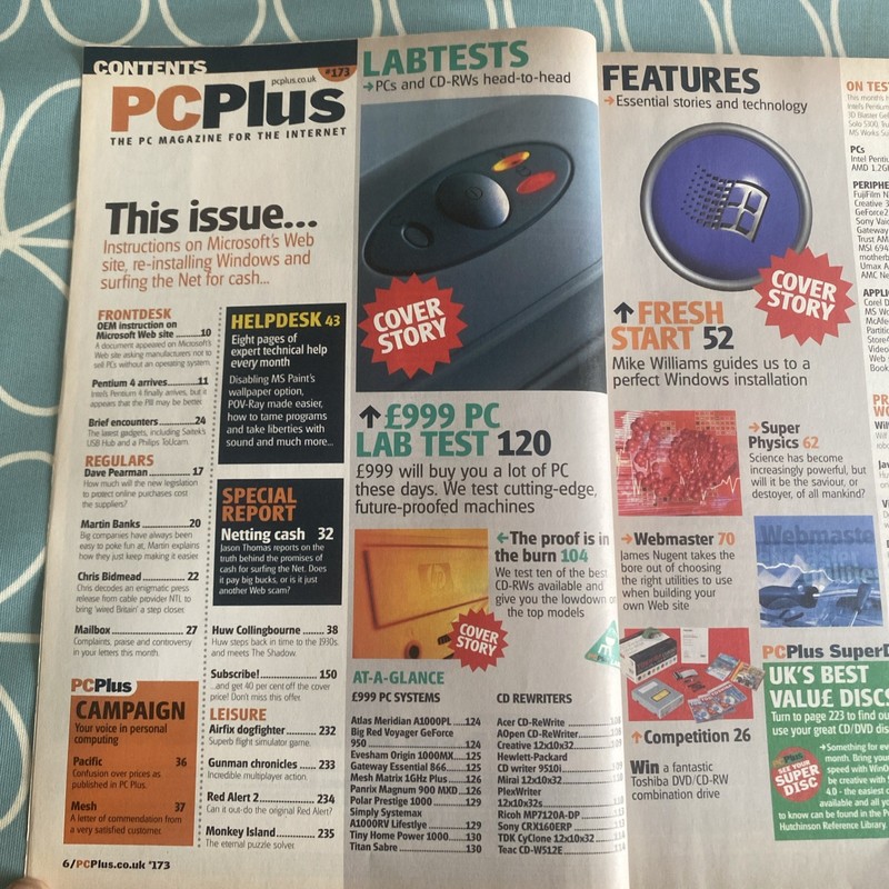 PC-Plus Magazine February 2001 #173 - 244 pages VGC Athlon DDR windows power PCs gallery