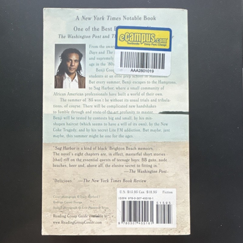 Colson Whitehead Sag Harbor Trade Paperback Knopf Doubleday 2010 352 Pages gallery