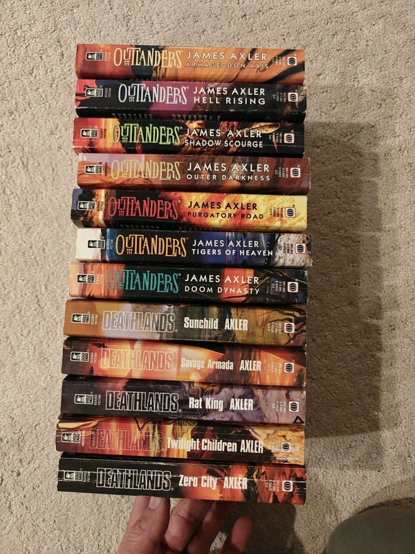 Lot Of 12 James Axler Deathlands & Outlanders Series Books Imperator Wars 1-3 + gallery