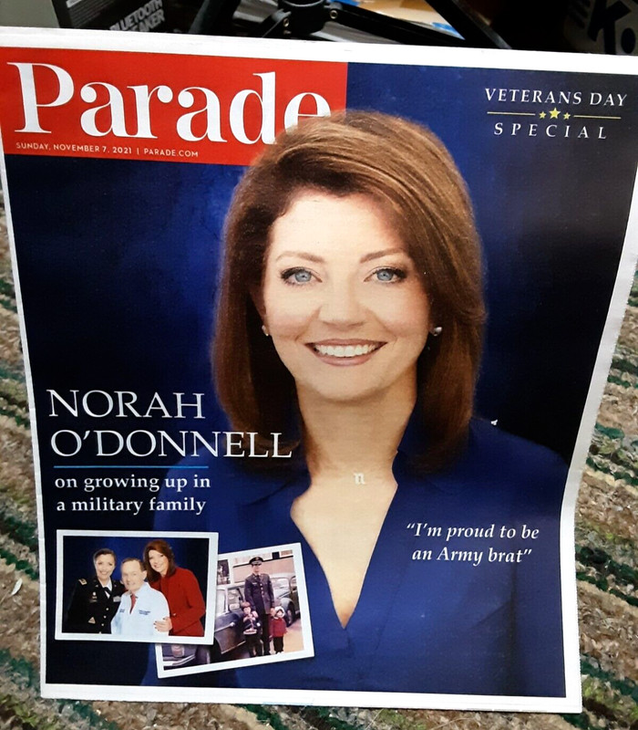Parade Magazine November 7 2021 Norah O’Donnell Veterans Day Special