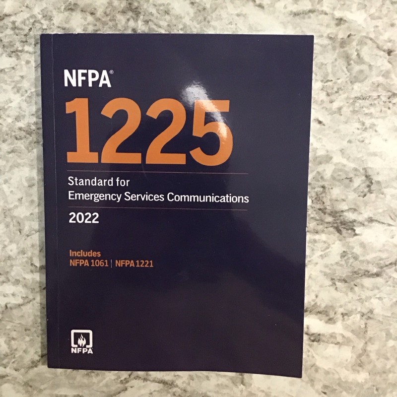 2022 NFPA 1225 Standard for Emergency Services Communications ISBN 9781455928187