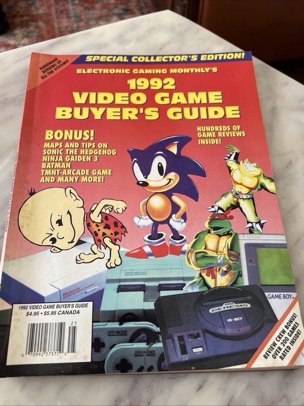 Electronic Gaming Monthly 1992 Video Game Buyer´s Guide EGM Super Nintendo SEGA