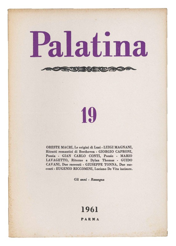 Palatina. Rivista trimestrale di lettere e arti. gallery