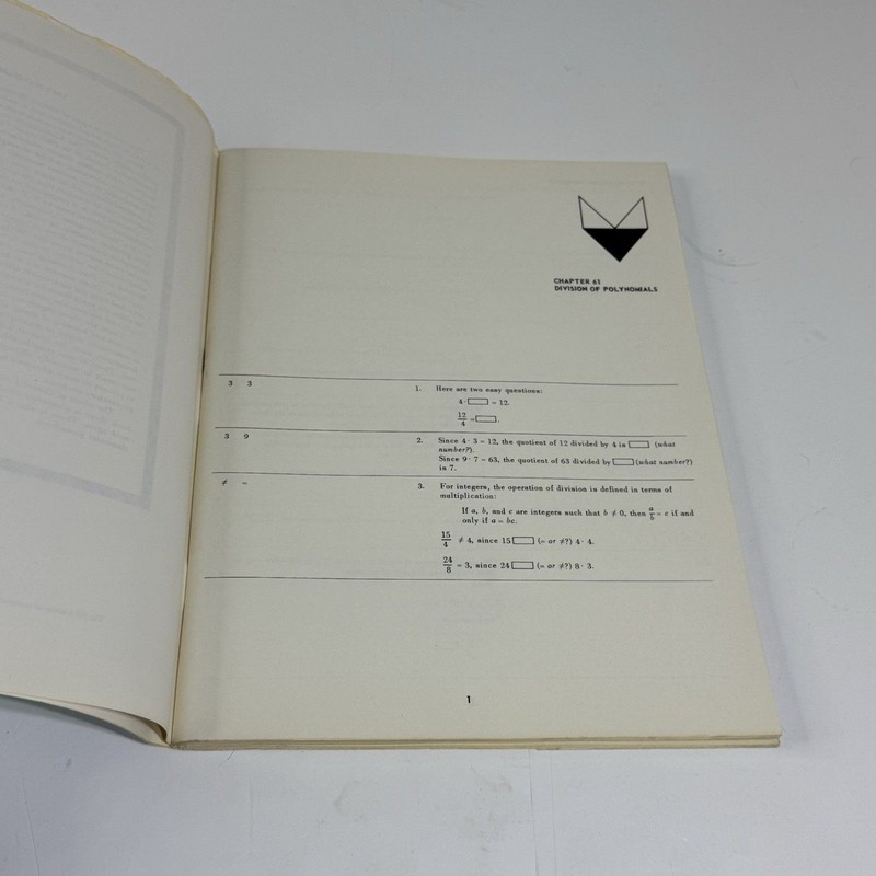 Vintage Modern Mathematics A Programed Textbook Book 10 Unused Course 1 SRA 1962 gallery