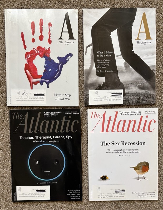 Lot of 4: THE ATLANTIC Magazines, 2018-2020