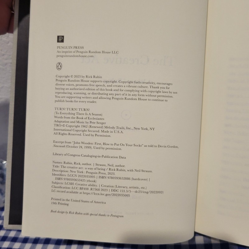 The Creative Act: A Way of Being - Hardcover By Rubin, Rick - GOOD gallery