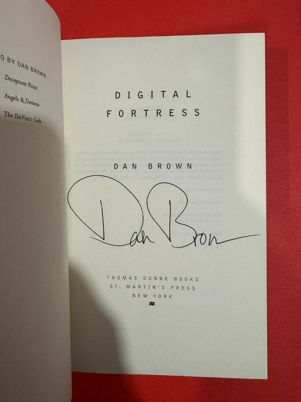First Revised Edition First Printing Signed Dan Brown Digital Fortress gallery