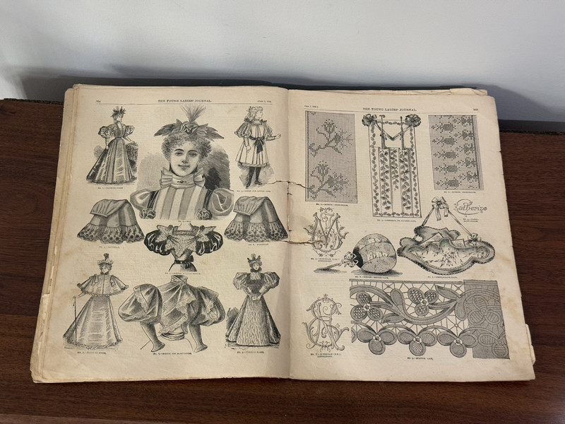 June 1st 1895 Young Ladies Journal - 1800s Weekly Fashion Women's Magazine RARE gallery