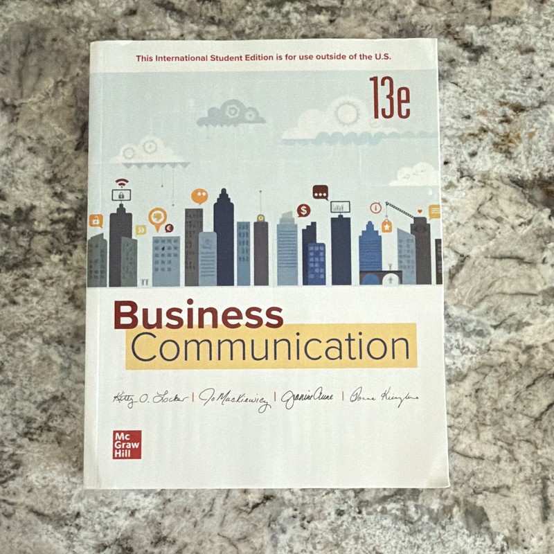 Business Communication 13th Edition International Student Ed. Locker Mackiewicz