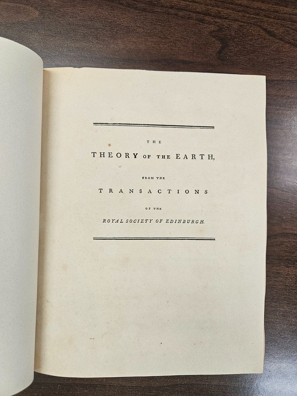 Theory of the Earth. James Hutton, 1st Edition – Royal Society of Edinburgh