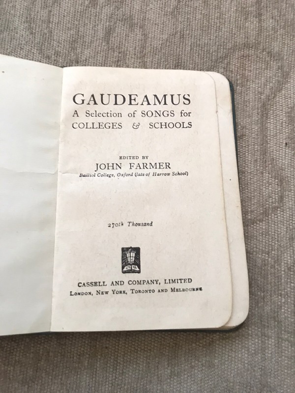 Gaudeamus Songs For Colleges And Schools John Farmer 1925 Hardback Book Free P&P gallery