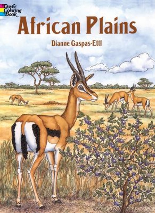 African Plains Coloring Book Paperback Dianne Gaspas-Ettl