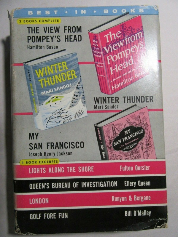 BEST – IN – BOOKS #10, 3 Complete Books, 4 Excerpts 1955 Hard Cover