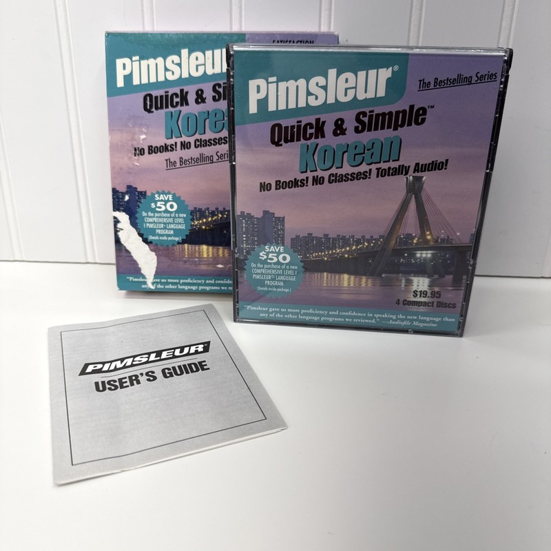 Pimsleur Korean Quick & Simple Course – Level 1 Lessons 1-8 CD: Learn to Spe…