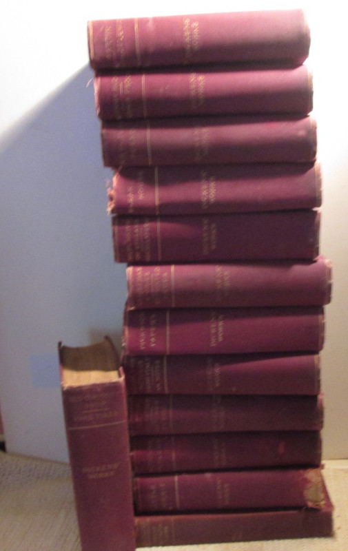 LOT OF 13 ANTIQUARIAN «DICKENS WORKS» BOOKS – The Mershon Company Rahway, N.J.