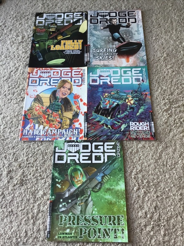 5 X 2000ad Megazine Graphic Novels Judge Dredd Very Good Condition #440-444