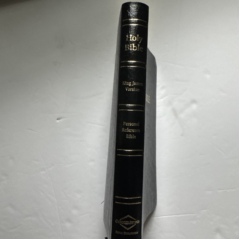 HOLY BIBLE KJV Personal Reference CornerStone Genuine Bonded Leather 1998