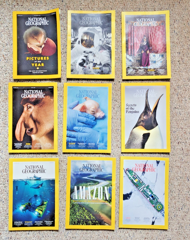 NATIONAL GEOGRAPHIC MAG – 9/24, 10/24, 1/25, 5/25, 6/25, 7/25, 8/25, 9/25, 12/25