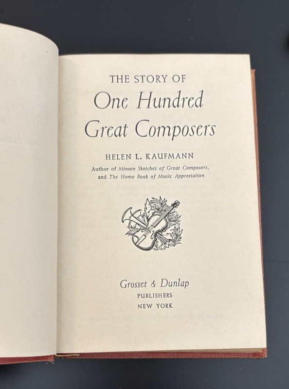 Set of 1st Editions – Composers & Symphonies -2 Vintage Music Books 1940s