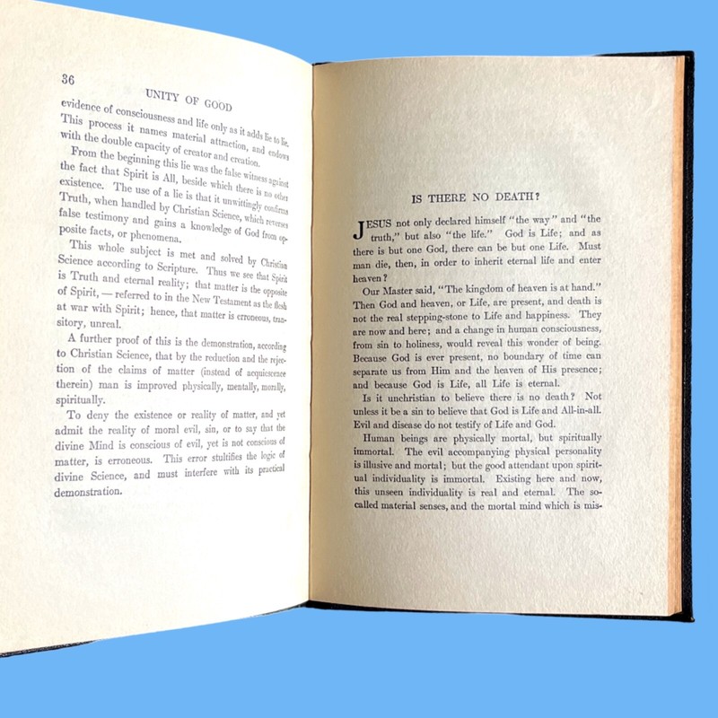 Unity of Good (1912) Mary Baker Eddy HC Christian Science Clean Pages See Photos gallery