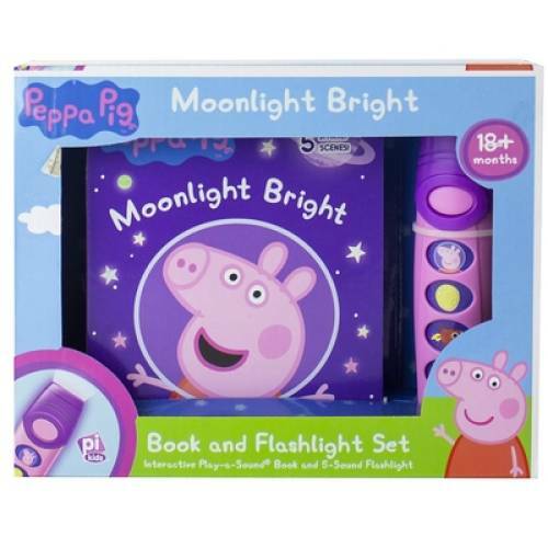 Peppa Pig – Moonlight Bright Sound Book and Flashlight Set – PI Kids – GOOD