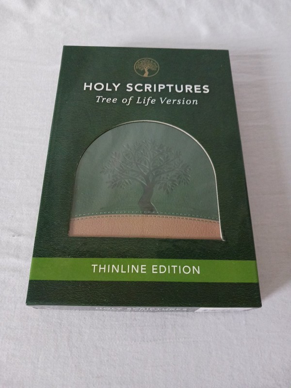 TLV Thinline Bible, Holy Scriptures, Grove/Sand, Tree Design Duravella by Bake