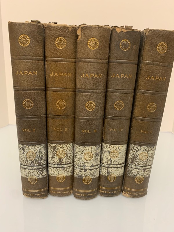 JAPAN Described Illustrated by Japanese SET 5V COMPLETE Captain Brinkley 1904 HC