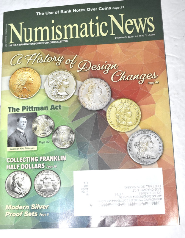 NUMISMATIC NEWS MAGAZINE «History of Design Changes,» 12-05-2025, 55 Pages, New