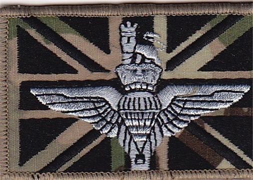 LATEST PARACHUTE REGIMENT / UNION JACK -AIRBORN MULTICAM INSIGNIA
