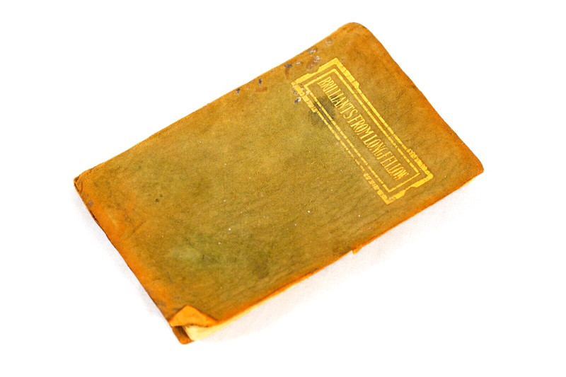 Brilliants From Longfellow Antique Book Mini Pocketbook Leather Bound