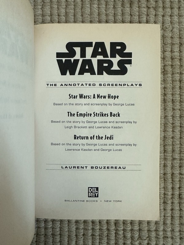Star Wars Annotated Screenplays George Lucas + Kasdan book by Laurent Bouzereau gallery