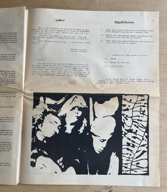 RIVETHEAD Magazine #4 March 1989 Houston Heavy Metal Music Scene Queensryche gallery