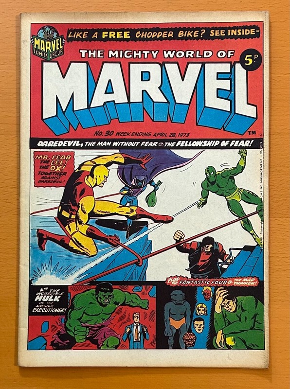 Mighty World of Marvel #30 RARE MARVEL UK 1973. Stan Lee. VF- Bronze Age comic