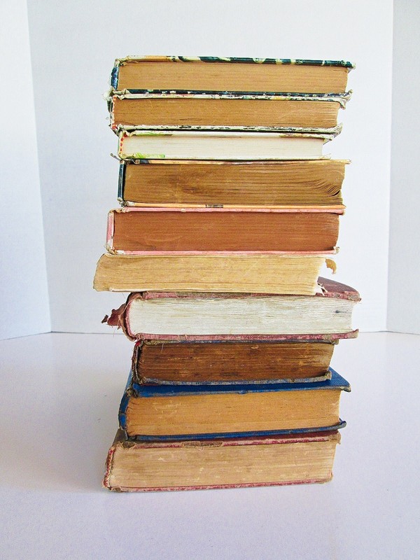 Antique Vintage Very Distressed Books Decor Staging Prop, Lot of 10, Hardcover gallery