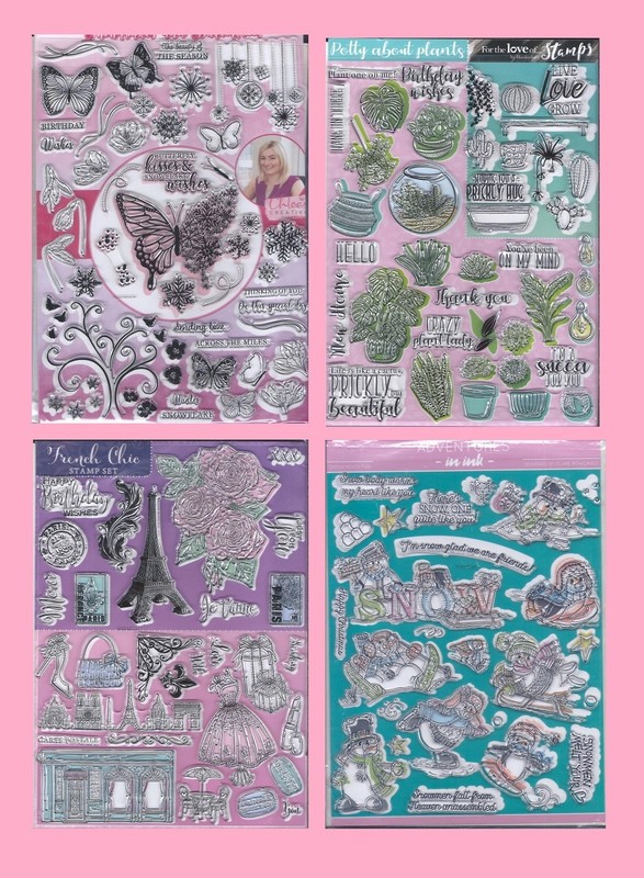UK CREATIVE STAMPING Magazine Lot of 4 with STAMP PAGES TTL: 140 NEW Stamps $8Sh