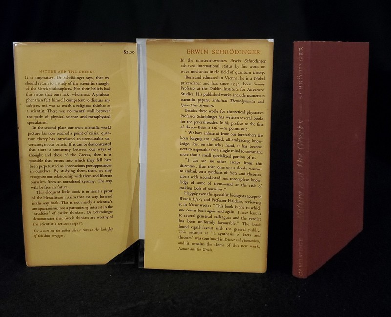 Nature and the Greeks By Erwin Schrodinger HCDJ 1954 gallery