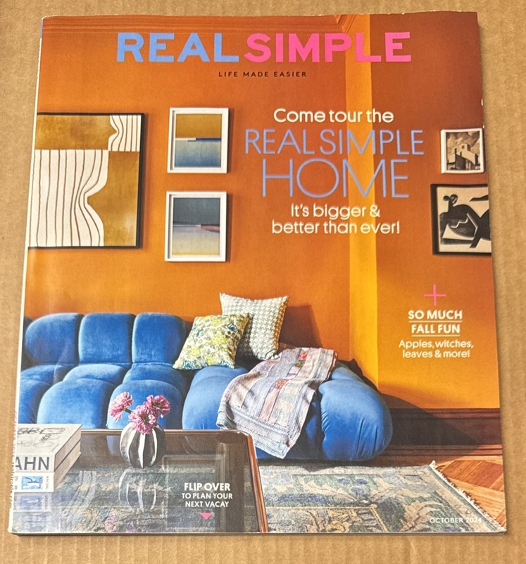 Real Simple Magazine October 2024 «Fall Fun» + Plan Your Next GETAWAY! (GOOD)