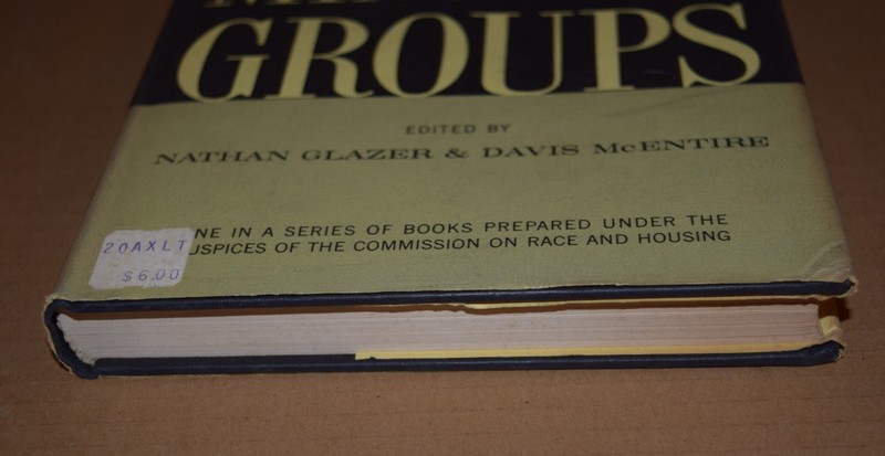 Studies in Housing and Minority Groups by Glazer & McEntire HC/DJ 1960 1st Ed. gallery