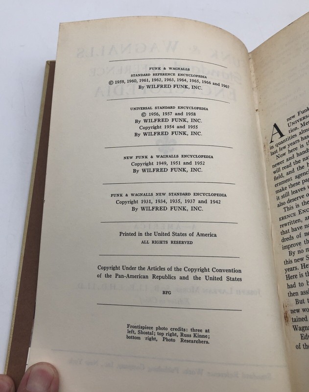 Funk And Wagnalls Standard Reference Encyclopedia Your Choice Hardcover, 1967 gallery