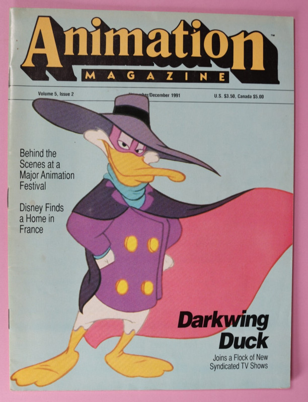 Animation Magazine Vol 5 #2 Nov/Dec 1991 Darkwing Duck Disney in France