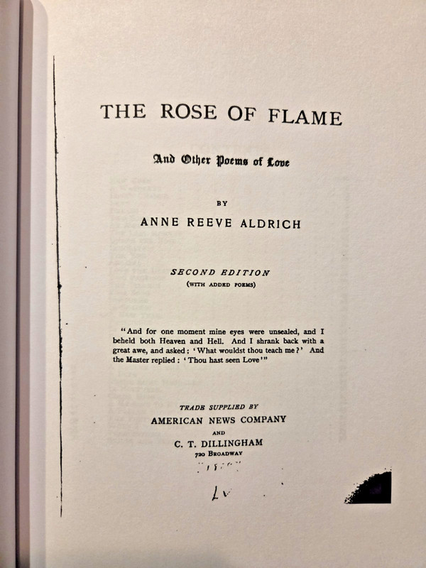The Rose of Flame, and Other Poems, Anne Reeve Aldrich, Paperback 2021 gallery