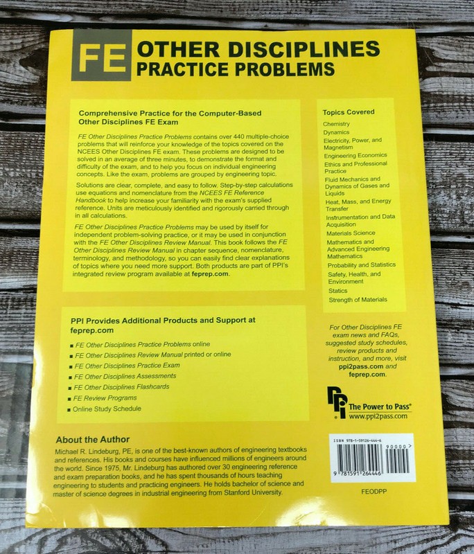 FE Other Disciplines Practice Problems Michael R. Lindeburg, PE Free Shipping gallery