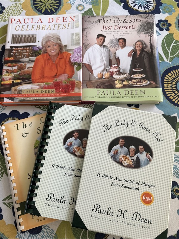 Lot Of 4 Paula Deen Cookbooks 2 Spiral Bound In Case Inv#99