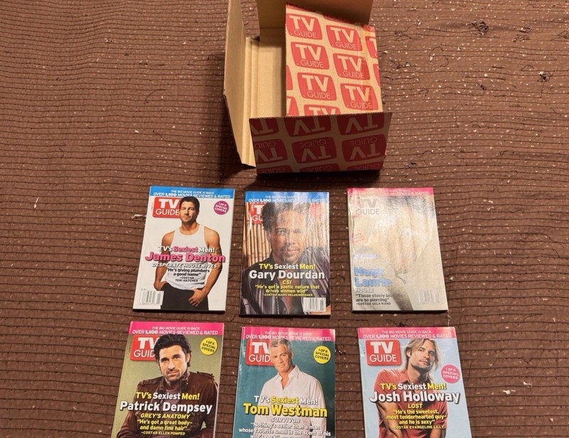 TV Guide Sexiest Men Set of 6 Collectors’ Covers June 5-11, 2005 Mint!!