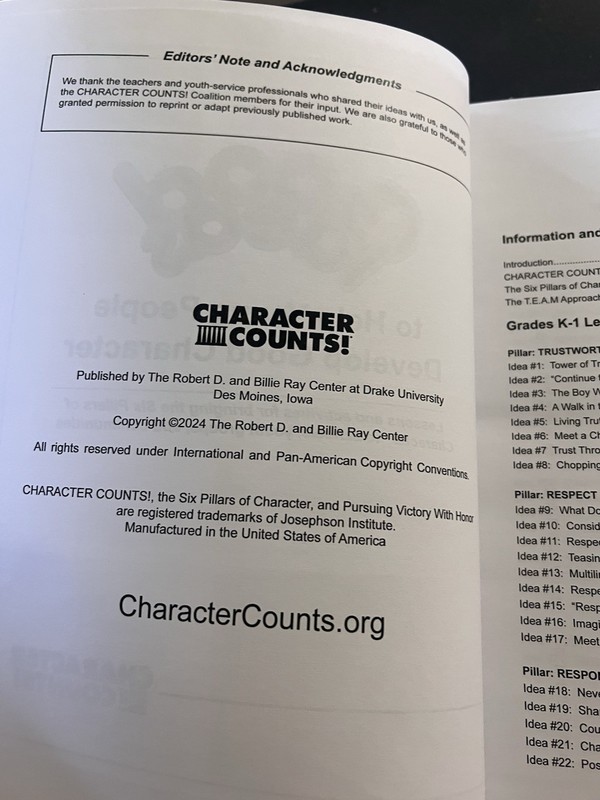 Character Counts! Good Ideas K-12-320 Lessons to Teach Students 2024 gallery