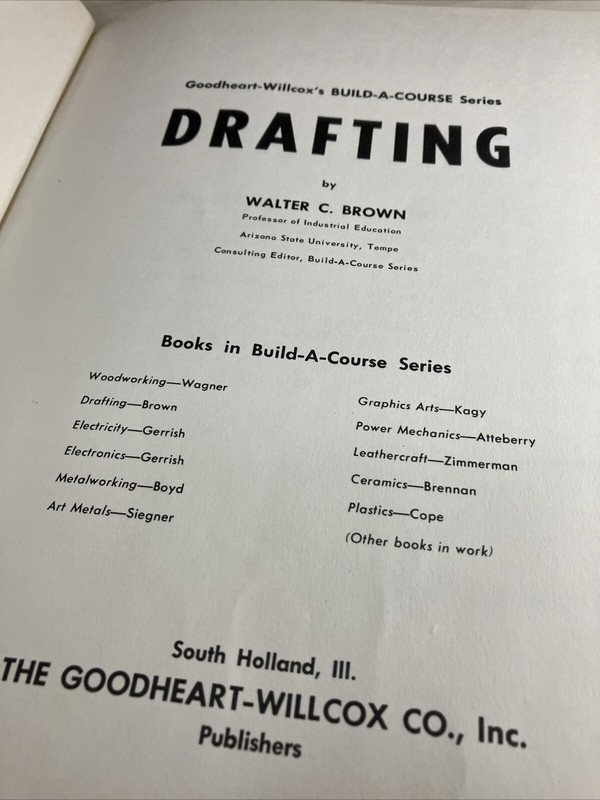 Vtg 1968 DRAFTING Walter C. Brown Goodheart-Willcox Co gallery