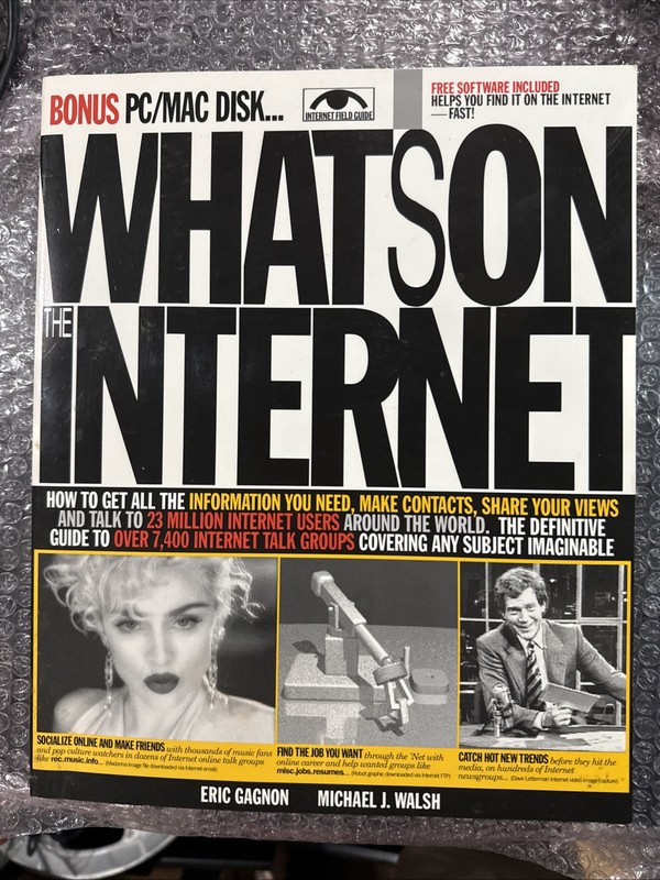 Whats On The Internet 1995 Eric Gagnon Peachpit Press Michael J Walsh BOOK ONLY