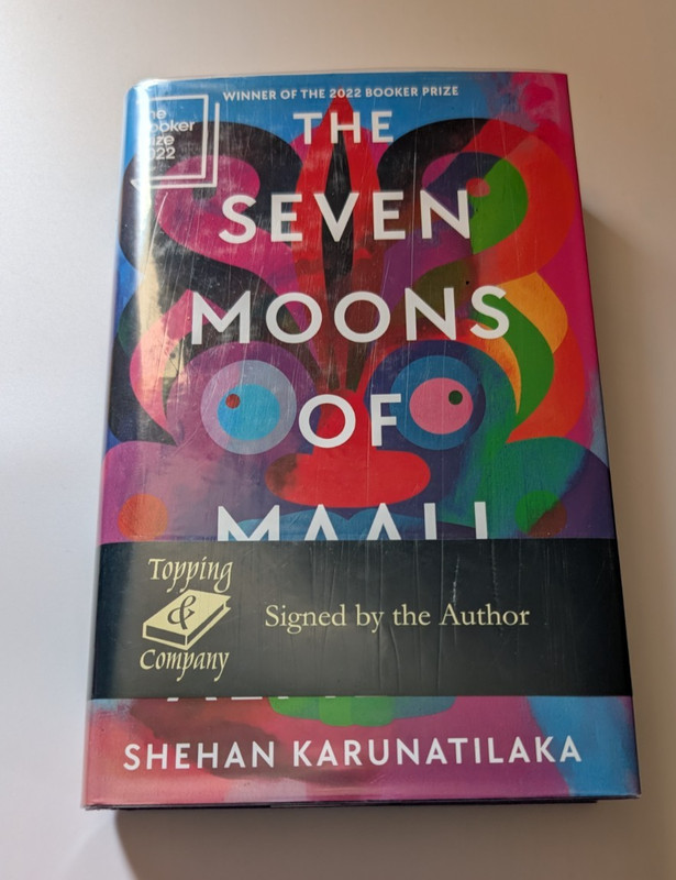 Signed The Seven Moons of Maali Almeida Shehan Karunatilaka Booker Prize Winner