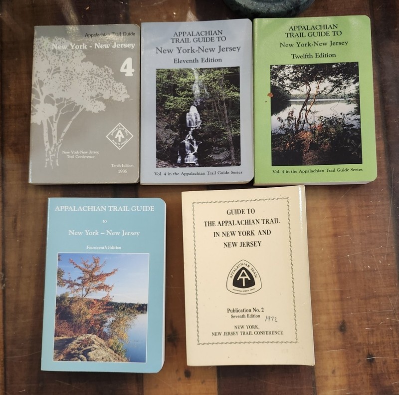 5 APPALACHIAN TRAIL GUIDES in NEW YORK and NEW JERSEY with 14 Maps